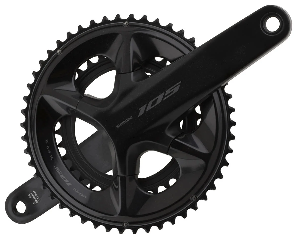 Shimano 105 FC-R7100 Crankset (Black) (2 x 12 Speed) (Hollowtech II) (170mm) (52/36T)